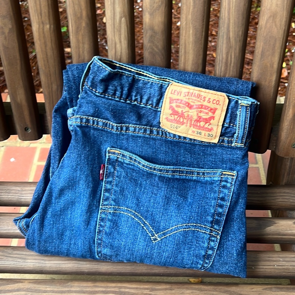 Levi's 514 straight leg jeans.